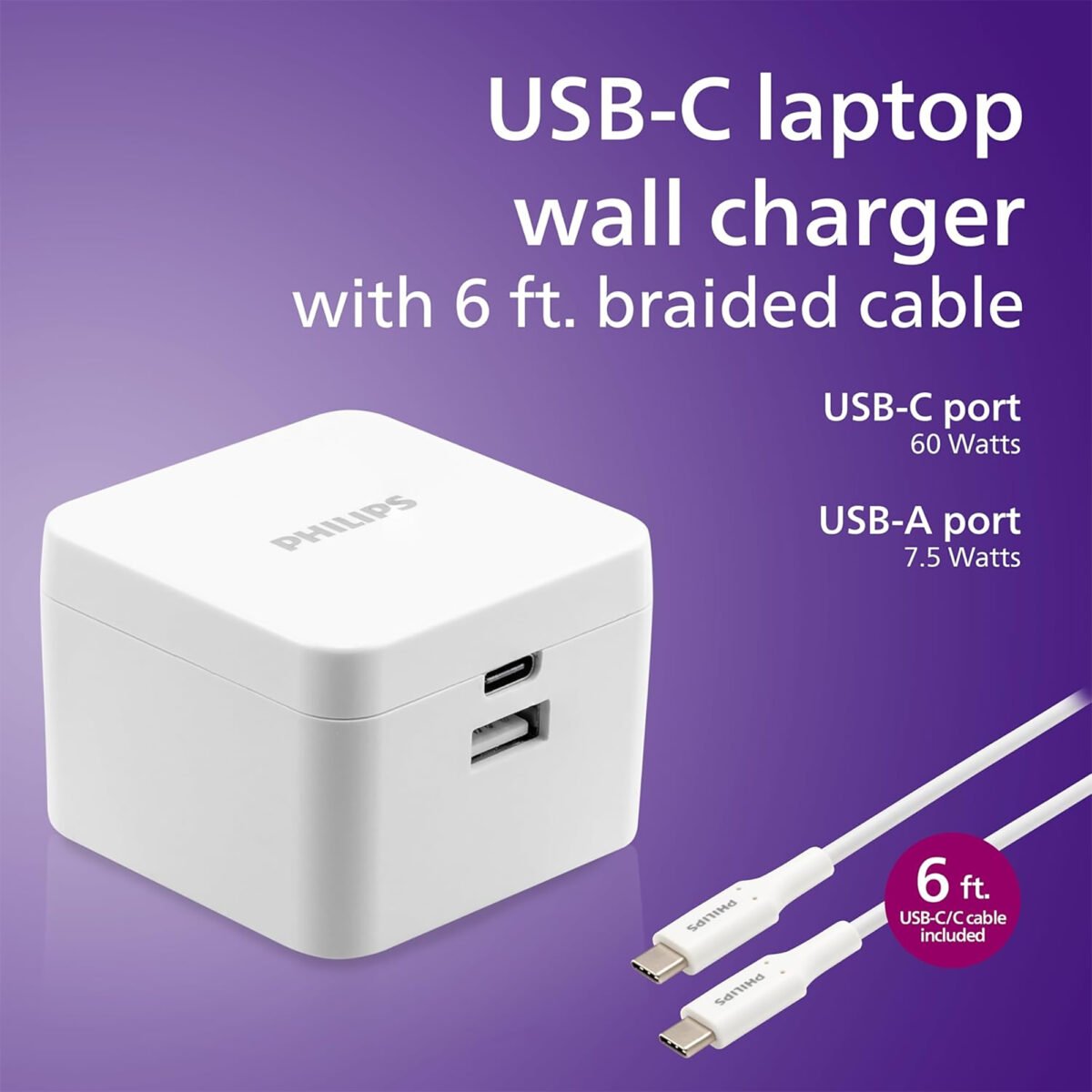 Cargador De Pared Philips Dlp3523w/37 60W - Imagen 3