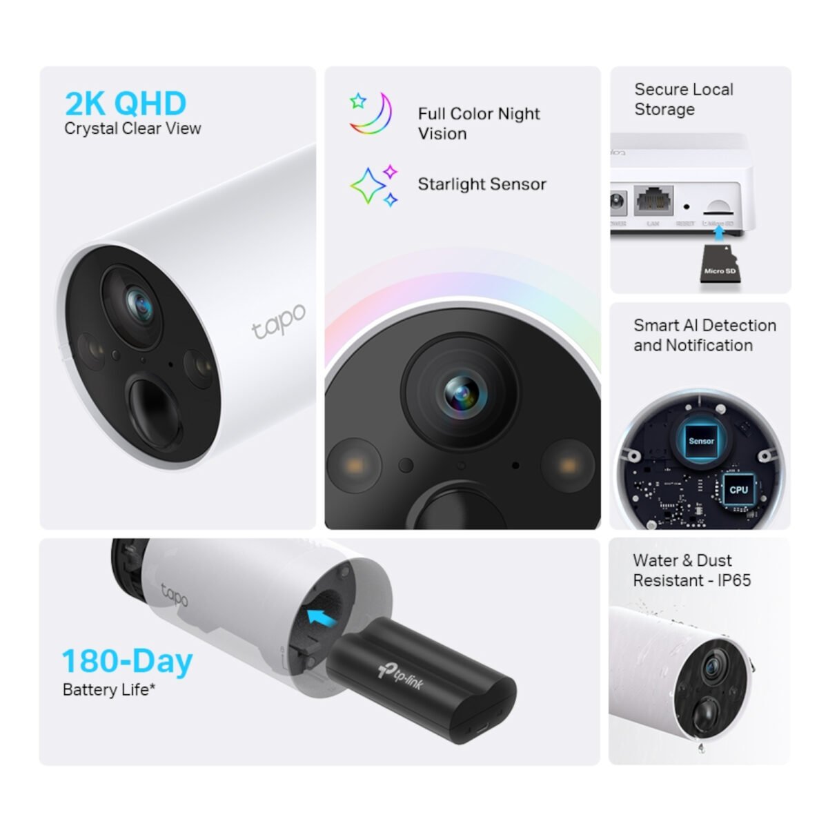 Cámara De Seguridad Tp-Link Tapo C420S1 X2 Exterior Visión Nocturna 2K QHD - Imagen 4