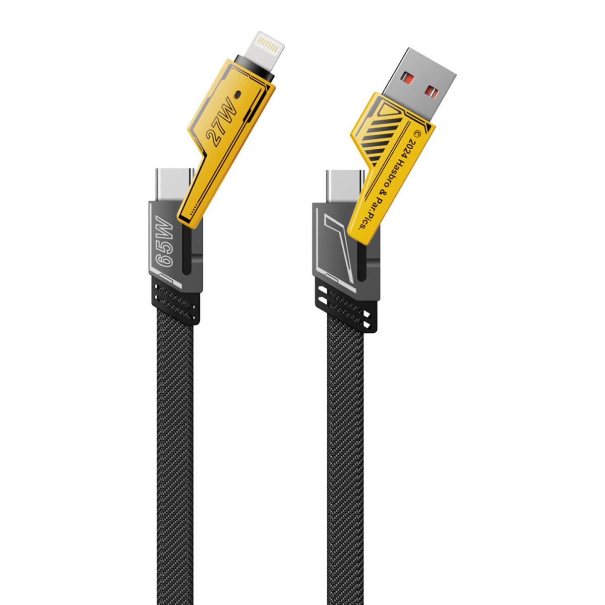 Cable de Datos Transformers 4 En 1 Usb-A / Lighting / Usb-C 6A 1m - Imagen 6