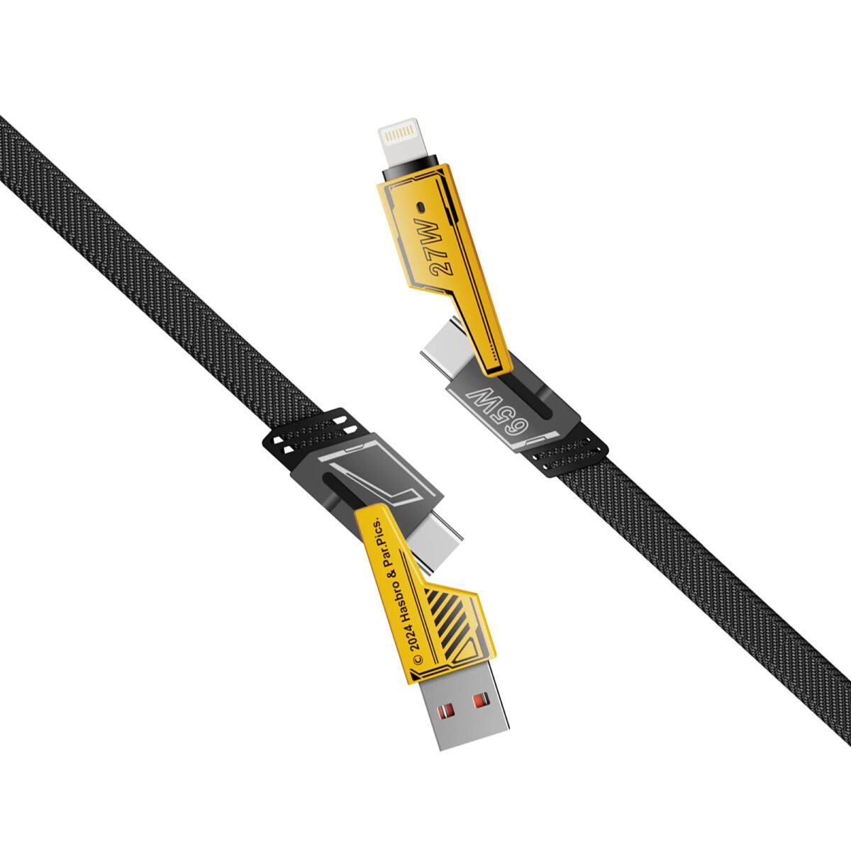 Cable de Datos Transformers 4 En 1 Usb-A / Lighting / Usb-C 6A 1m - Imagen 5