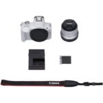 Camara Canon R50 Mirrorless + Lente 18-45mm blanca - Imagen 3