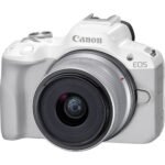 Camara Canon R50 Mirrorless + Lente 18-45mm blanca