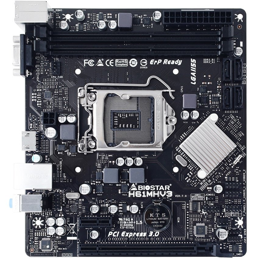 cdr-25dfbfaad6eb8933a38ec5f642b0fc7e Motherboard BioStar H61MHV3 LGA 1155 DDR3 Micro-ATX - Imagen 1