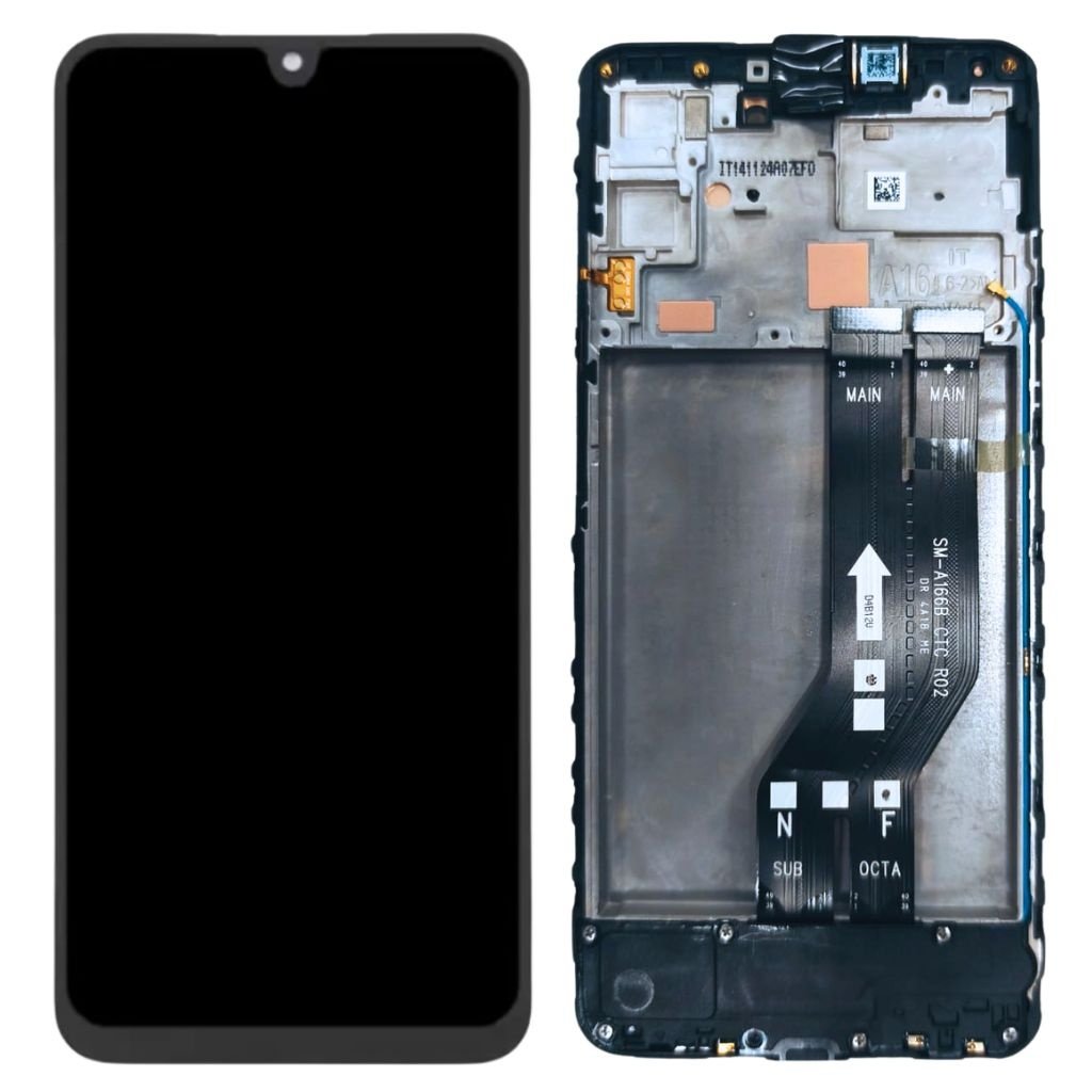 mancru-114674-e2e81b9badce22628637807e1fee953e Display Samsung A165/A16 4G 2024 Comp. c/Marco + Sup Board Negro (GH97-30433C) - Imagen 1
