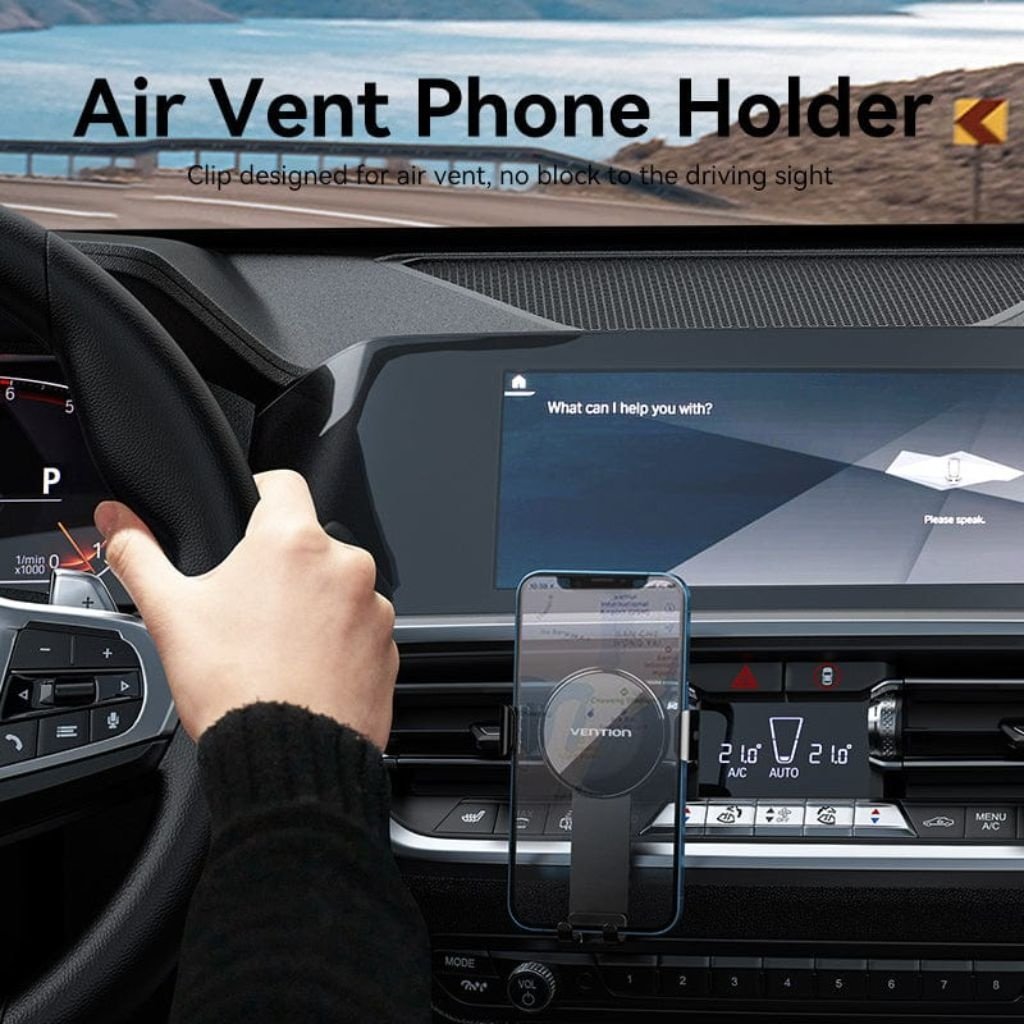 mancru-115898-e6b379b0ee439a75f47c663b0e0a8e3c Soporte Vehicular para Ventilación de 4.7" a 7.2" / Auto-ajustable /Negro KCSB0 Vention - Imagen 1