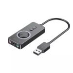Adaptador de Sonido Externo Stereo   Control de Volumen  1M  Negro  CDRBF  Vention - Imagen 4