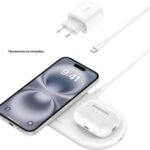 BELKIN WIZ021VFWH BASE DE CARGA INALAMBRICA DUAL PAD BLANCA 15W(D)