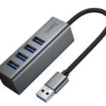 HOCO HB1B HUB 4 EN 1 USB-A A 4 USB-A 3.0 METAL GRAY