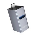 HOCO HB54A HUB 3 EN 1 USB-C A 2 USB-A 2.0 Y 1 USB-A 3.0 METAL GRAY