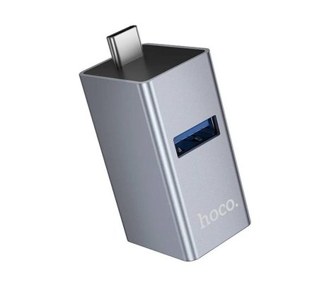 189321.jpg HOCO HB54A HUB 3 EN 1 USB-C A 2 USB-A 2.0 Y 1 USB-A 3.0 METAL GRAY - Imagen 1