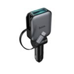 HOCO Z67 CARGADOR DE AUTO PD60W 1 USB-C Y 1 USB-A C/CABLE USB-C METAL GRAY