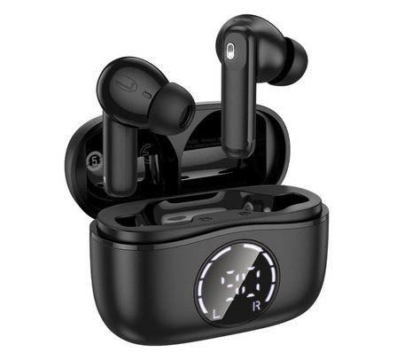 189332.jpg HOCO EQ22 EARPHONES SINGER ANC+ENC TWS MIDNIGHT BLACK - Imagen 1