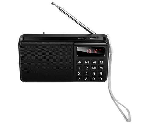 189356.jpg HOCO HI50 RADIO PORTATIL BT AM/FM/AUX C/LINTERNA BLACK - Imagen 1