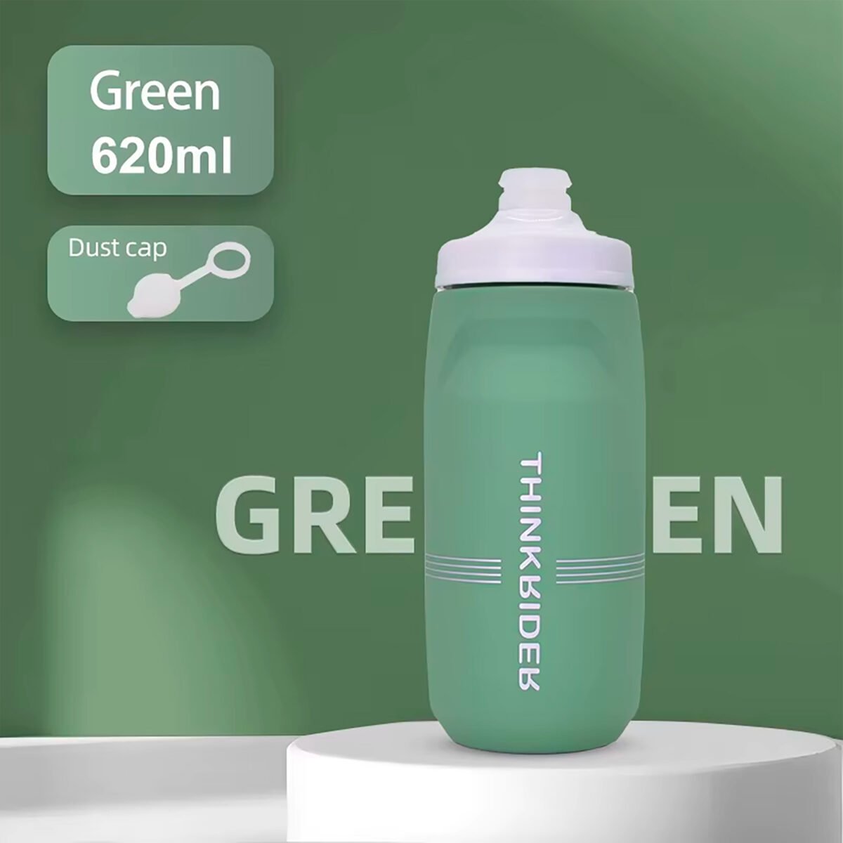 Botella Para Ciclismo Thinkrider 620ml Antideslizante Tapa Con Bloqueo - Imagen 3