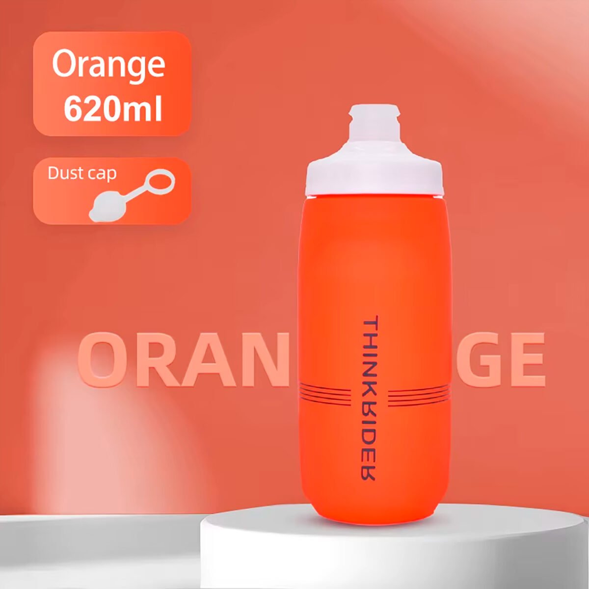 Botella Para Ciclismo Thinkrider 620ml Antideslizante Tapa Con Bloqueo - Imagen 3