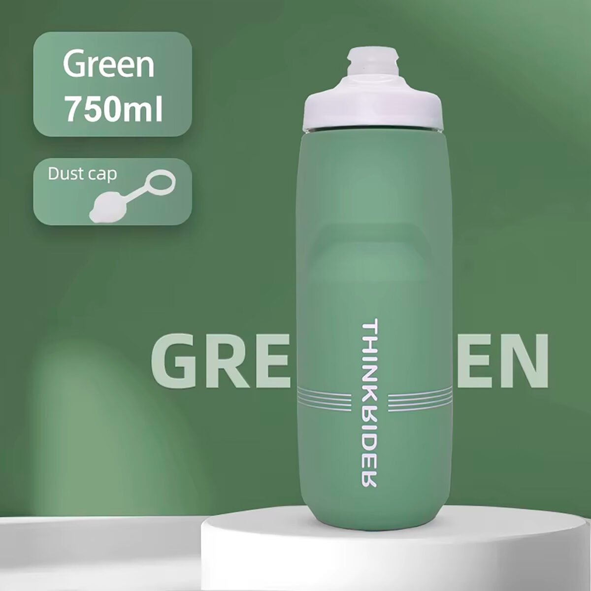 Botella Para Ciclismo Thinkrider 750ml Antideslizante Tapa Con Bloqueo - Imagen 3