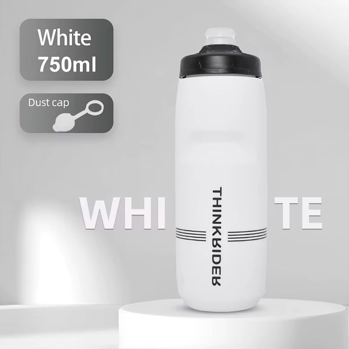 Botella Para Ciclismo Thinkrider 750ml Antideslizante Tapa Con Bloqueo - Imagen 3