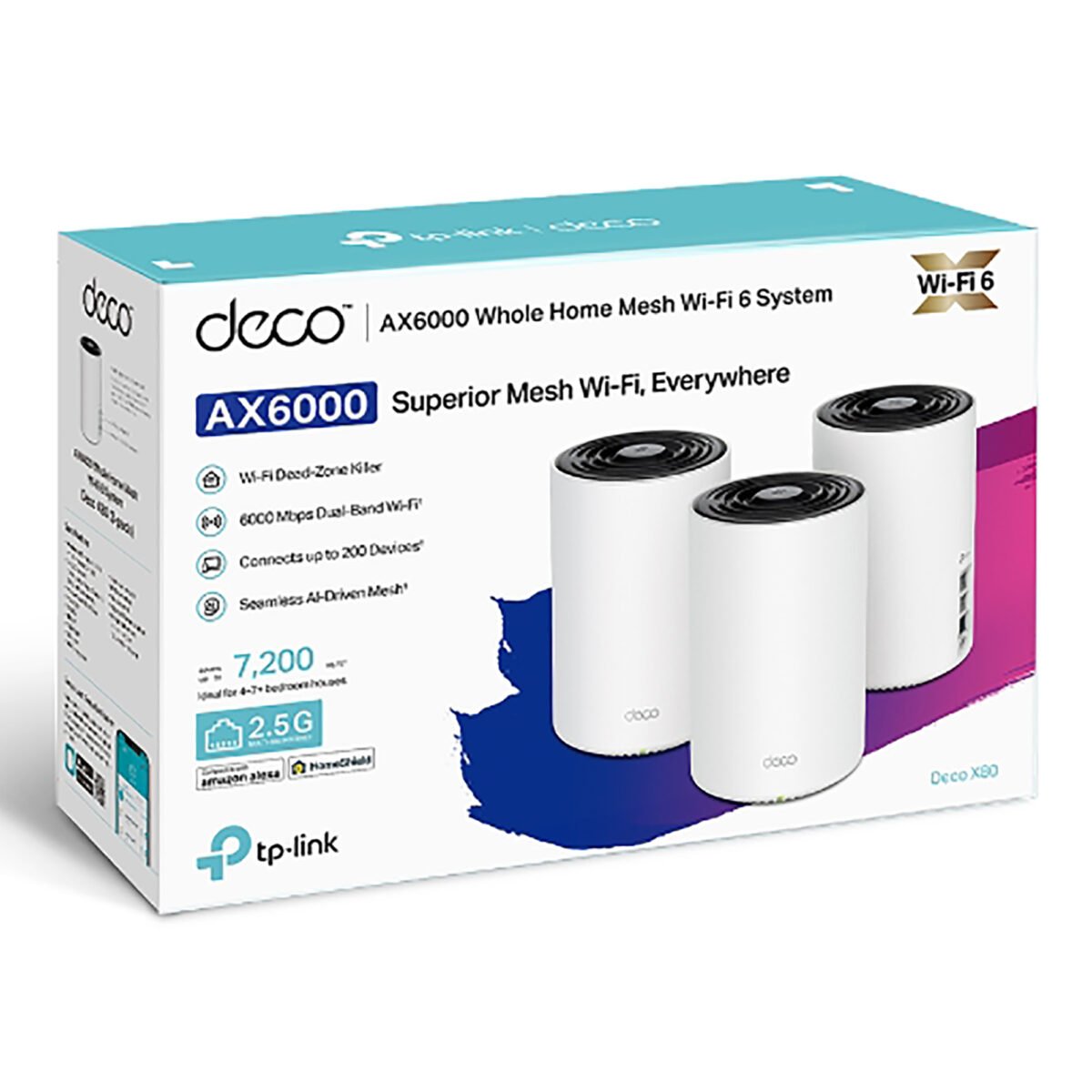 Access Point Tp-Link Deco X80 2,4ghz/5ghz Ax6000 Pack x3 - Imagen 5