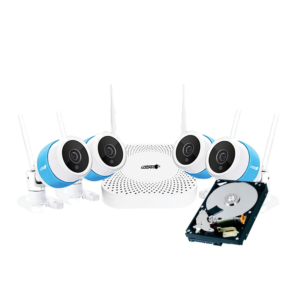 Kit Logan Nvr Inalámbrico Cámaras Bullet IP HDD 1tb - Imagen 2