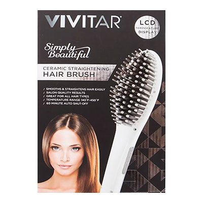 PG7200WHT_02_PIC.jpg Cepillo Alisador Vivitar Para Cabello Temperatura Ajustable - Imagen 1