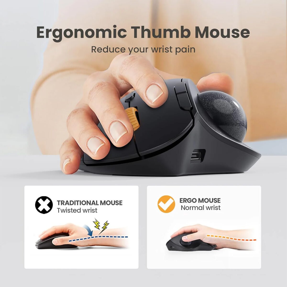Mouse Diestro Inalámbrico Bt ProtoArc Em04 1600dpi - Imagen 4