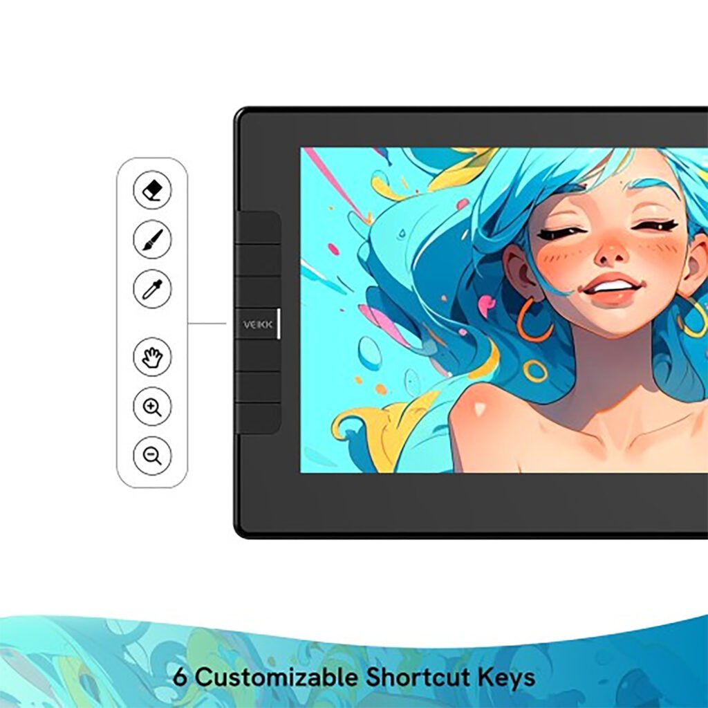 Tableta digitalizadora Veikk VK1200 V2 — Lápiz P05 con control de presión e inclinación