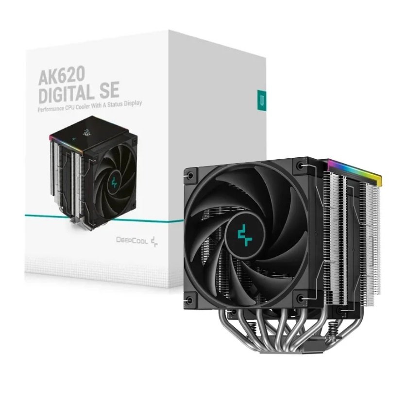 cdr-15dcfee6a9ce16a699f845f7f6cd74b3 Cooler CPU DeepCool AK620 Digital SE Display ARGB Negro - Imagen 1