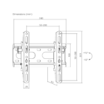 Soporte de pared Brateck inclinable para TV 23-43''