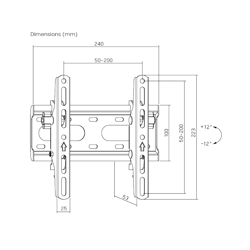 cdr-5430b3415475c72737980c2c82782e6a Soporte de pared Brateck inclinable para TV 23-43'' - Imagen 1