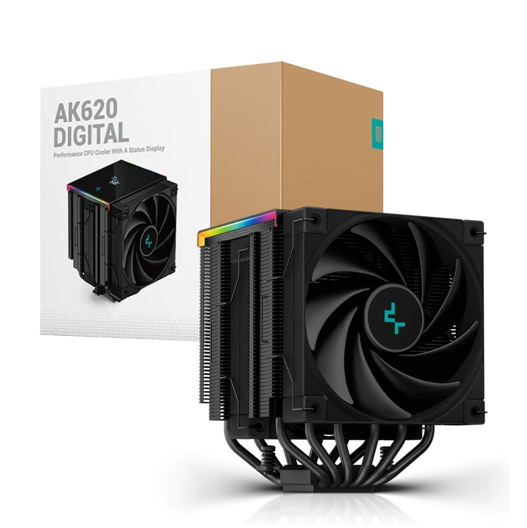 cdr-97b4ce55fcbdee52c7ebfeb289c31410 Fan Cooler DeepCool AK620 Digital con Display ARGB - Imagen 1