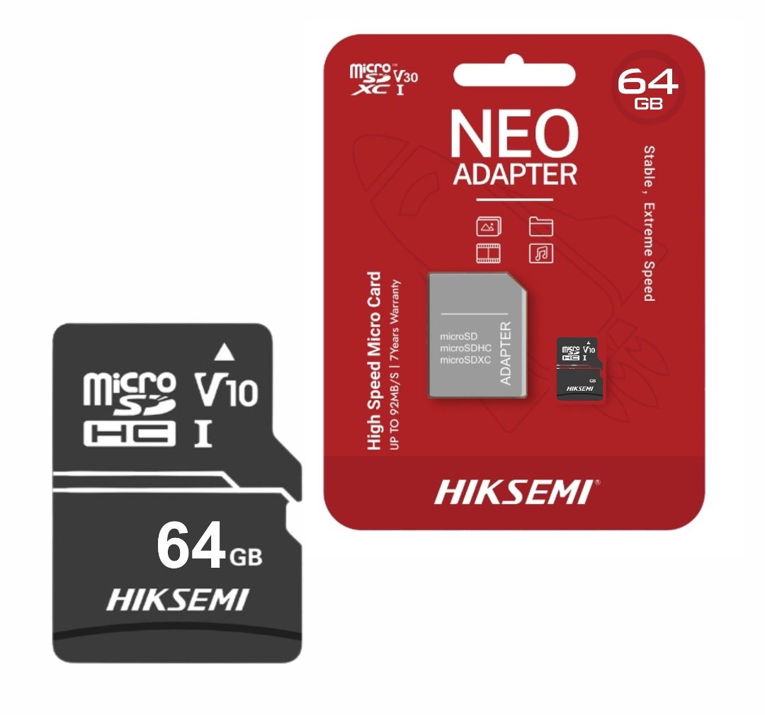 cdr-9ddc66afa9c3b4dffdb46ed7925a58e8 Memoria MicroSD Hiksemi HS-TF-NEO 64GB Clase 10 - Imagen 1