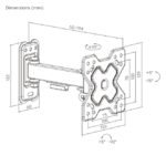 Soporte de pared Brateck Full-Motion para TV hasta 32''