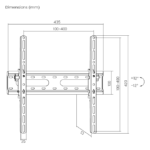 Soporte de pared Brateck inclinable para TV 32-70''