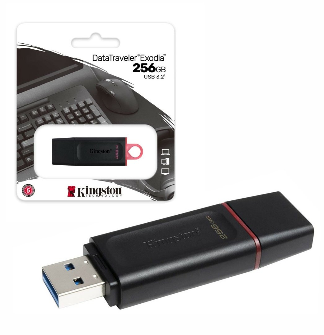 cdr-d8e808bec6880bf9cdda8fe509297a41 Pendrive Kingston DataTraveler Exodia 256GB USB 3.2 - Imagen 1