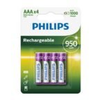 Pilas recargables Philips AAA 950mAh Blister x 4 unidades