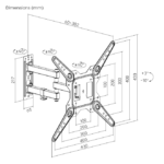 Soporte de pared Brateck Full-Motion para TV 23-55'' - Imagen 2