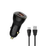C103  Cargador Auto 60W  Tipo C  PD30W+QC30W  Negro  LDNIO - Imagen 4