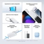 Power Bank Xiaomi   20000mAh  22.5W  Cable USB C a USB C  Gris - Imagen 3