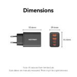 Cargador de Pared USB-C-A GaN   30W/18W / USB-C a USB-C / Negro TZ-FEWH0-EU  Vention - Imagen 13