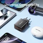 Cargador de Pared USB-C-A GaN   30W/18W / USB-C a USB-C / Negro TZ-FEWH0-EU  Vention - Imagen 11