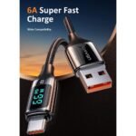 Cable de Datos   USB C 6A  1.2M  Blanco  U78  Con LCD  Carga Rápida  SJ544  USAMS - Imagen 2