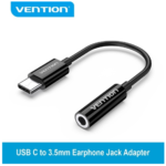Adaptador de Audio USB-C a 3.5mm   Macho/Hembra / 0.1M / Negro  BGIBA  Vention - Imagen 2