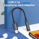 Adaptador de Audio USB-C a 3.5mm   Macho/Hembra / 0.1M / Negro  BGIBA  Vention