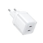 Cargador de Pared 2-USB-C + 1-USB C GaN   45W/45W / USB C a USB C / 5A / Blanco  TZ-FCFW0-EU  Vention - Imagen 2