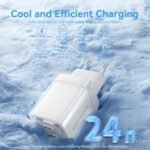 Cargador de Pared 2-USB-C + 1-USB C GaN   45W/45W / USB C a USB C / 5A / Blanco  TZ-FCFW0-EU  Vention - Imagen 9