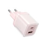 Cargador de Pared 2-USB-C + 1-USB A GaN   30W/30W / USB C a USB C 3A / Rosado  TZ-FCEP0-EU  Vention - Imagen 4