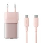 Cargador de Pared 2-USB-C + 1-USB A GaN   30W/30W / USB C a USB C 3A / Rosado  TZ-FCEP0-EU  Vention - Imagen 2