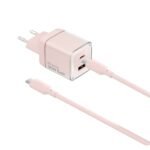 Cargador de Pared 2-USB-C + 1-USB A GaN   30W/30W / USB C a USB C 3A / Rosado  TZ-FCEP0-EU  Vention