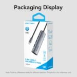 Estación de acoplamiento  USB-C a  HDMI / USB 3.0 x 3 PD   Aluminio  TGGHB-TW  Vention - Imagen 5