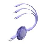 Cable Retractil 3 en 1   USB-C2.0 a USB-C / USB-C / Lightning  / 5A / 1.1M / Violeta  TRKVBE  Vention - Imagen 2